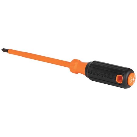 KLEIN TOOLS Insulated Screwdriver, #2 Phillips Tip, 6-Inch Round Shank 6836INS